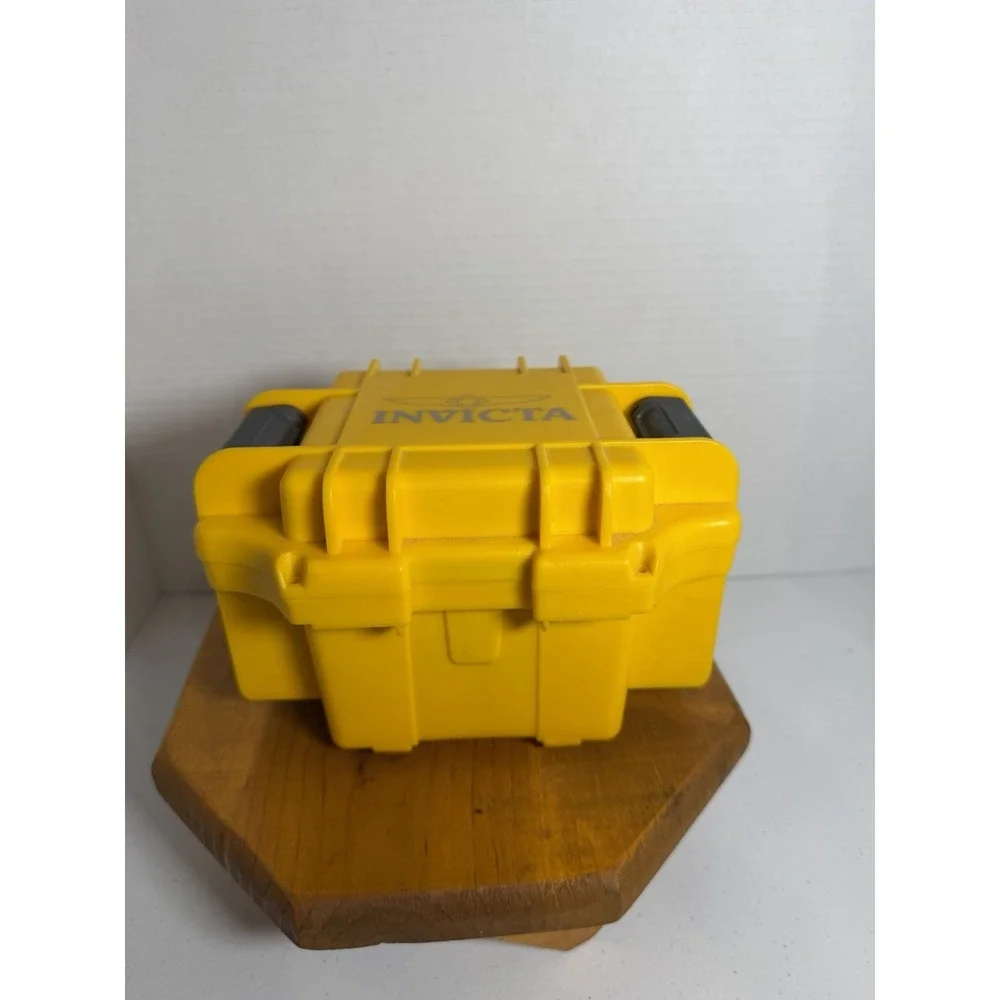 Invicta Yellow Watch‎ Case Storage Box Hard Shell Travel Case w Foam Insert